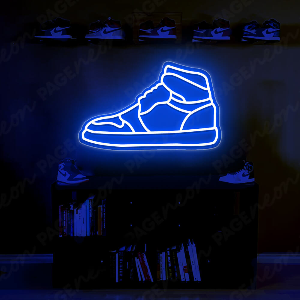 Sneaker Neon Sign Art Shoe Led Light Blue